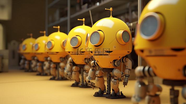3D渲染機器人 工業技術工廠的可愛新寵與設計革新